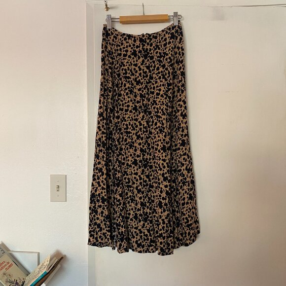 Reformation Zoe Leopard Print Slit Skirt - Picture 6 of 6
